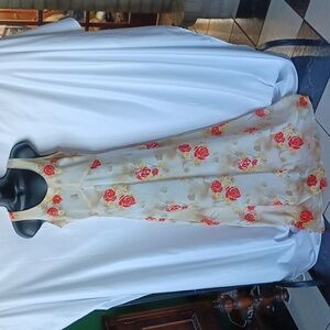 Vtg Kenny Classics 70s style sleeveless Maxi Dress, 17" pit to pit